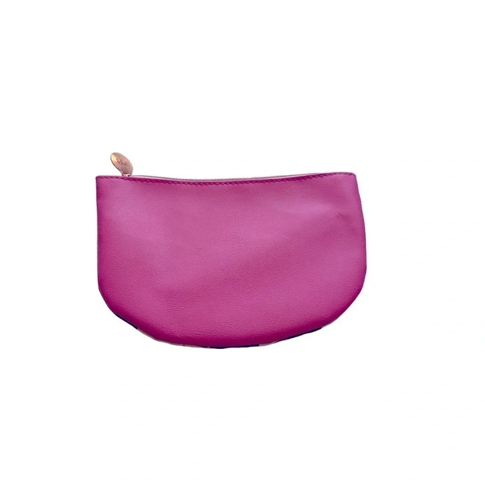 Ipsy Pink and Purple Flowered Makeup Bag